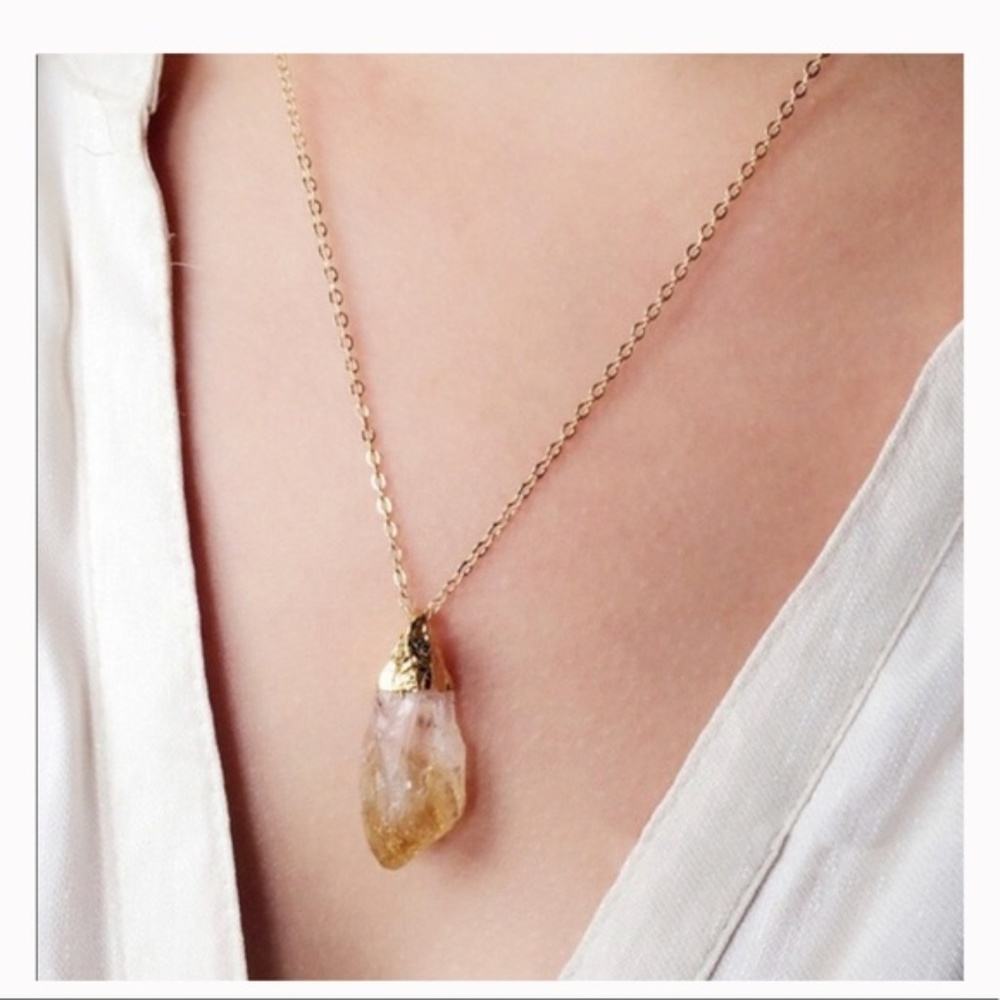 Gold Plated Amethyst Quartz Pendant NEW! - Picture 2 of 6